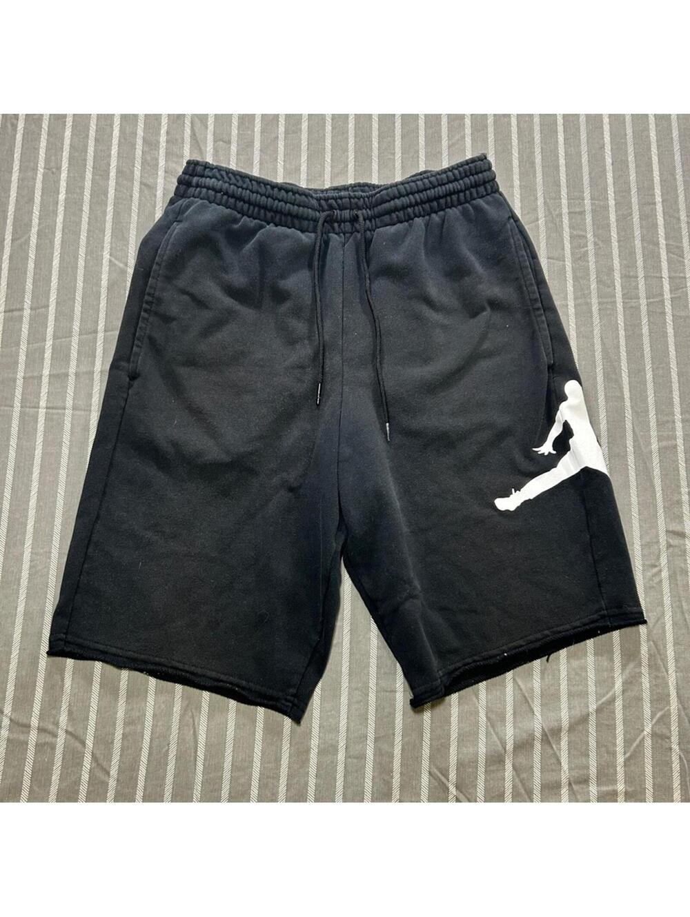 Nike Jordan Jumpman Logo Fleece Shorts Black/White Men's